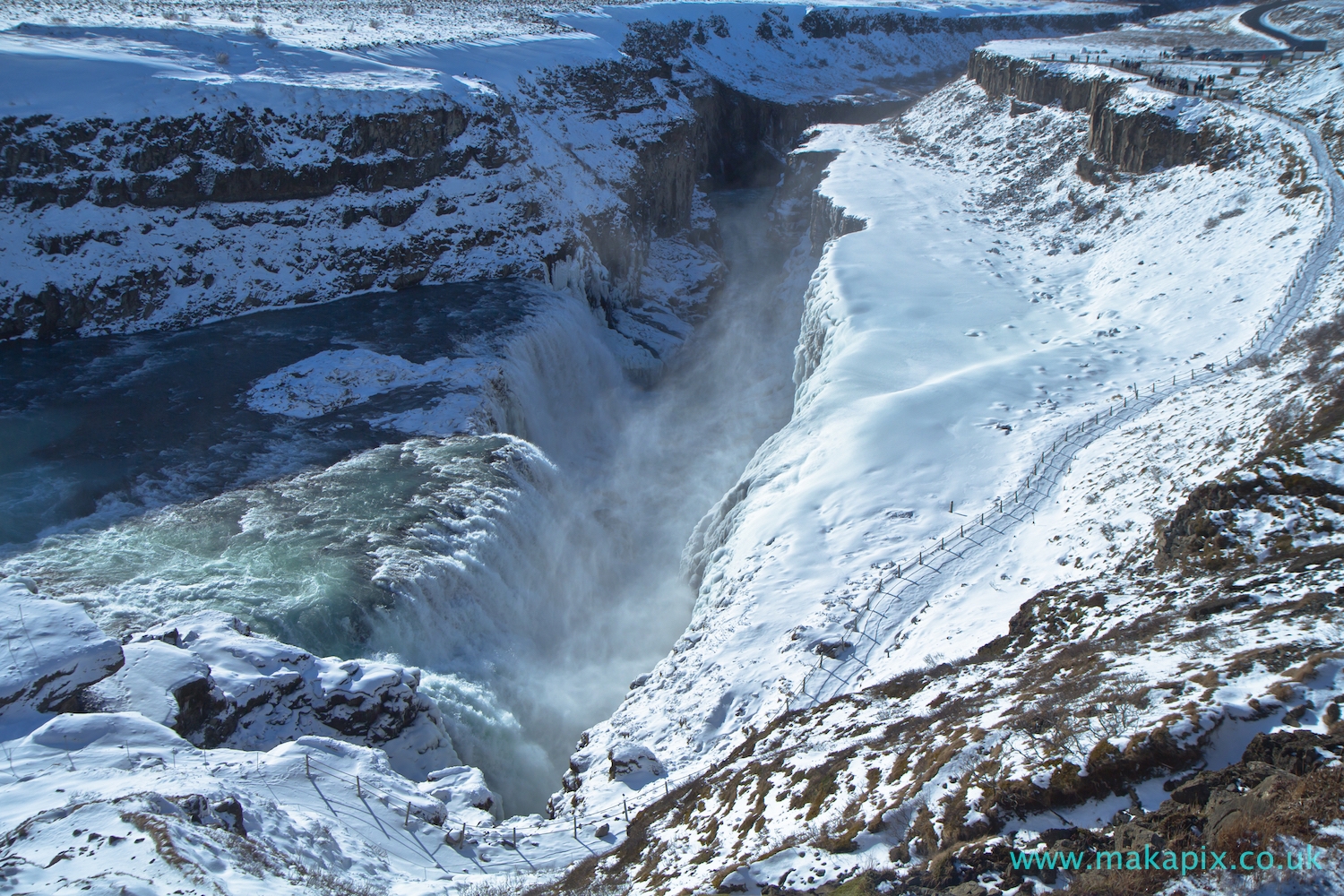 Gullfoss in winter, Iceland