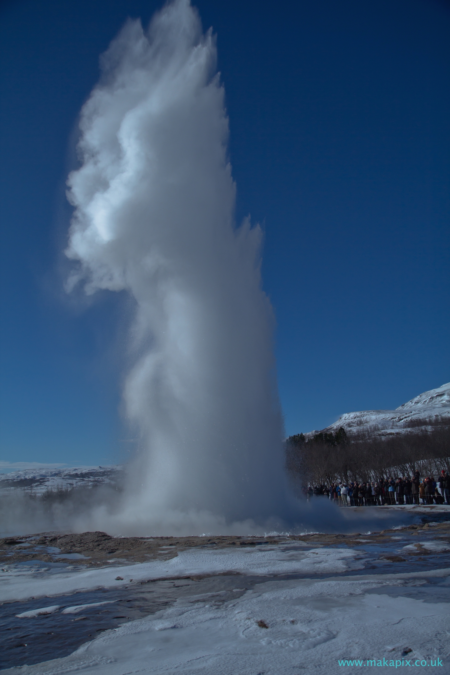 Strokkur Geysir in winter, Iceland