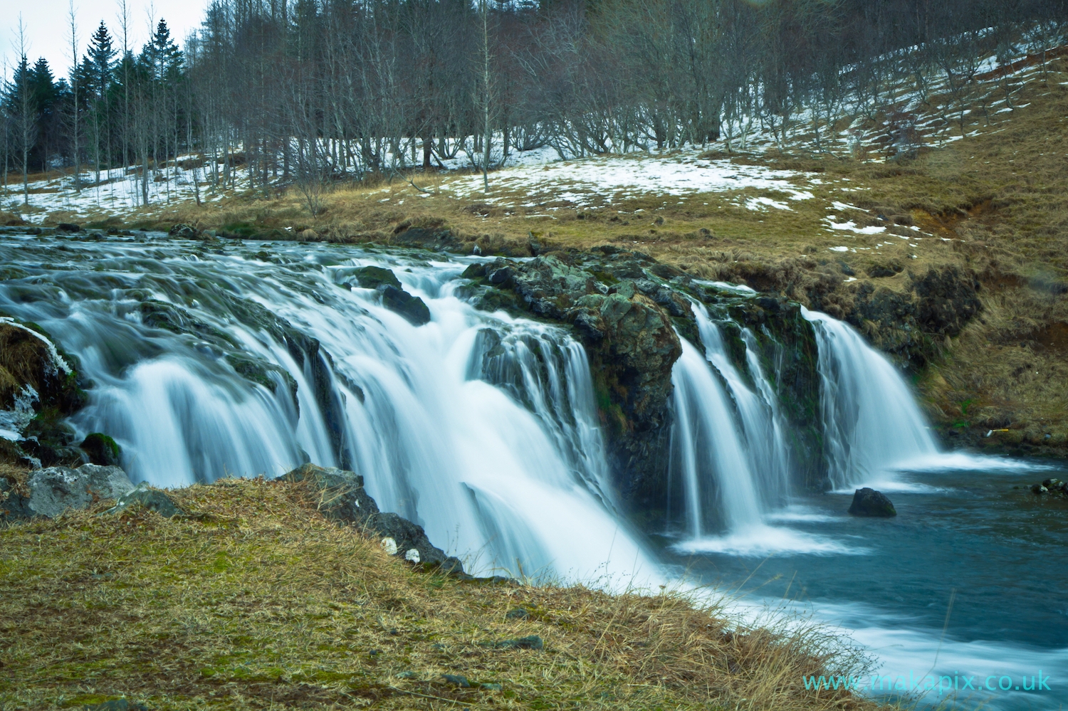 Winter waterfalls in Iceland