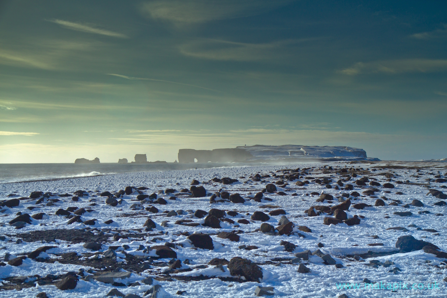 Reynisfjara beach in winter, Iceland