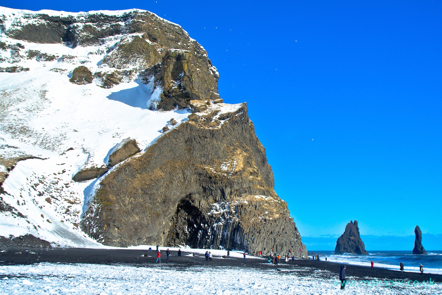 Reynisfjara beach in winter, Iceland