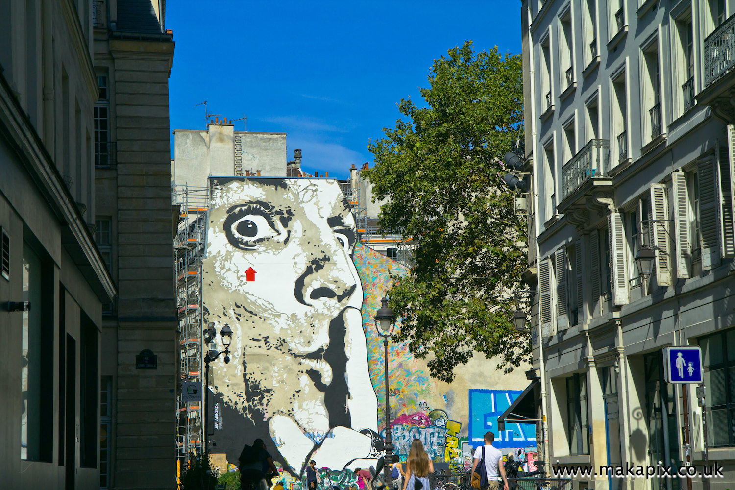 Street life in Paris, France