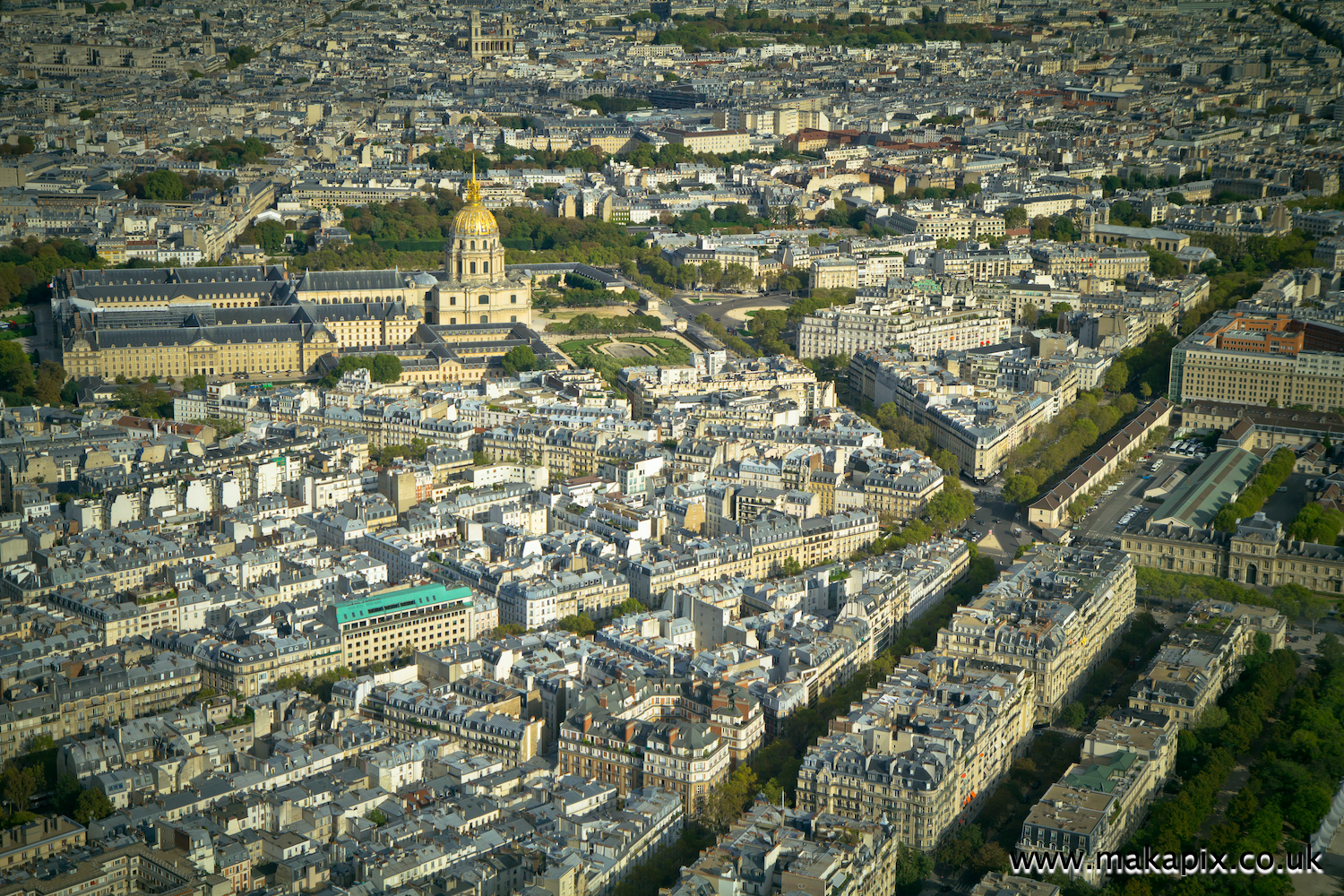 Aerial view of Paris skyline