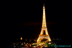 Paris Eiffel Tower at night