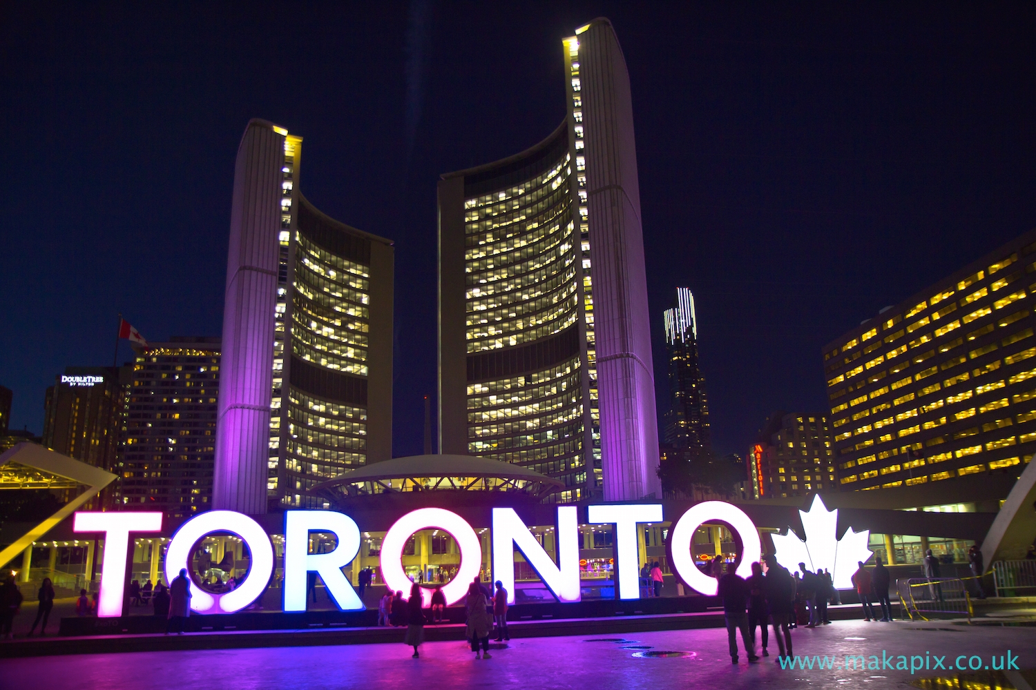 Toronto City Hall at night, Canada