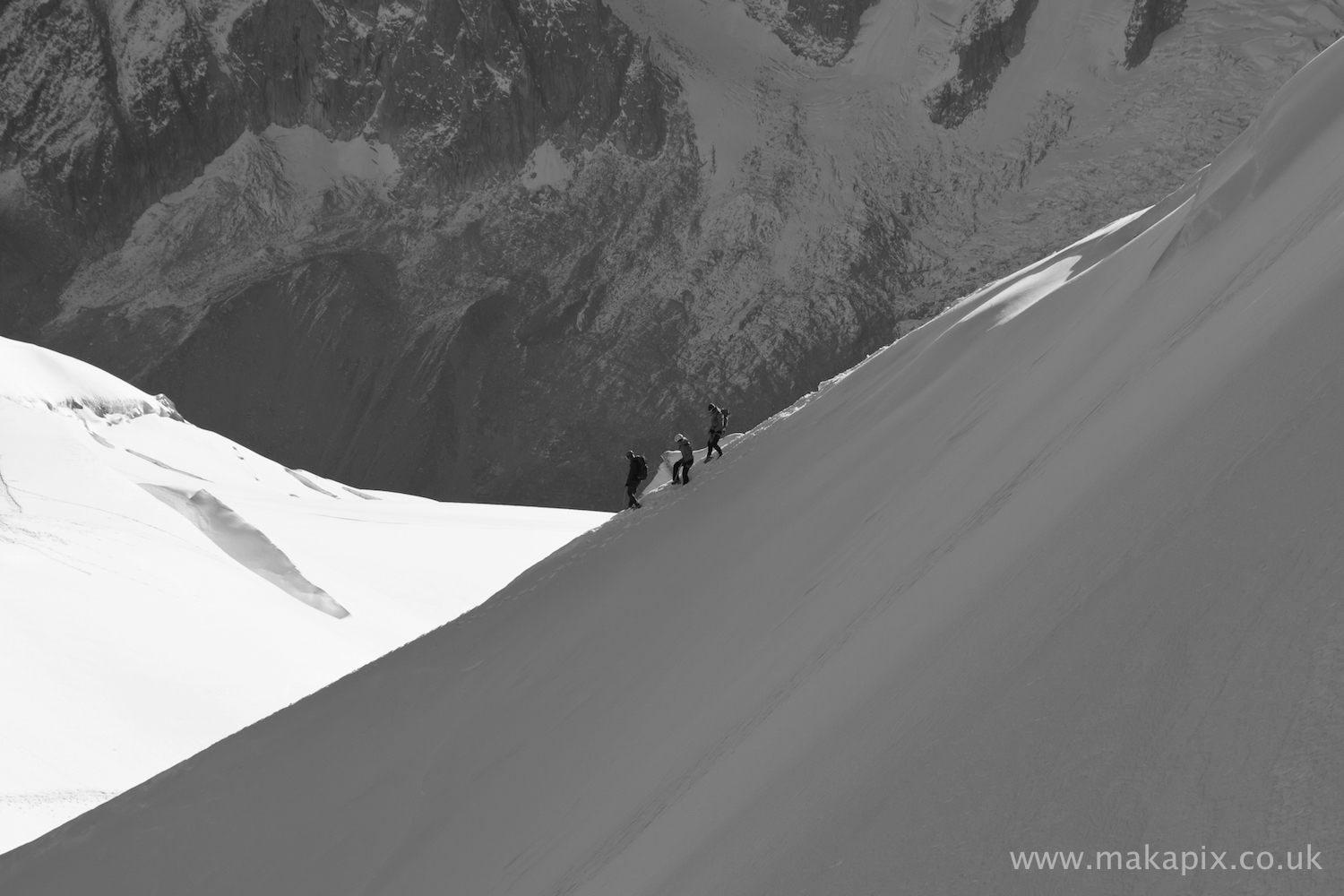 The Alps in b&w