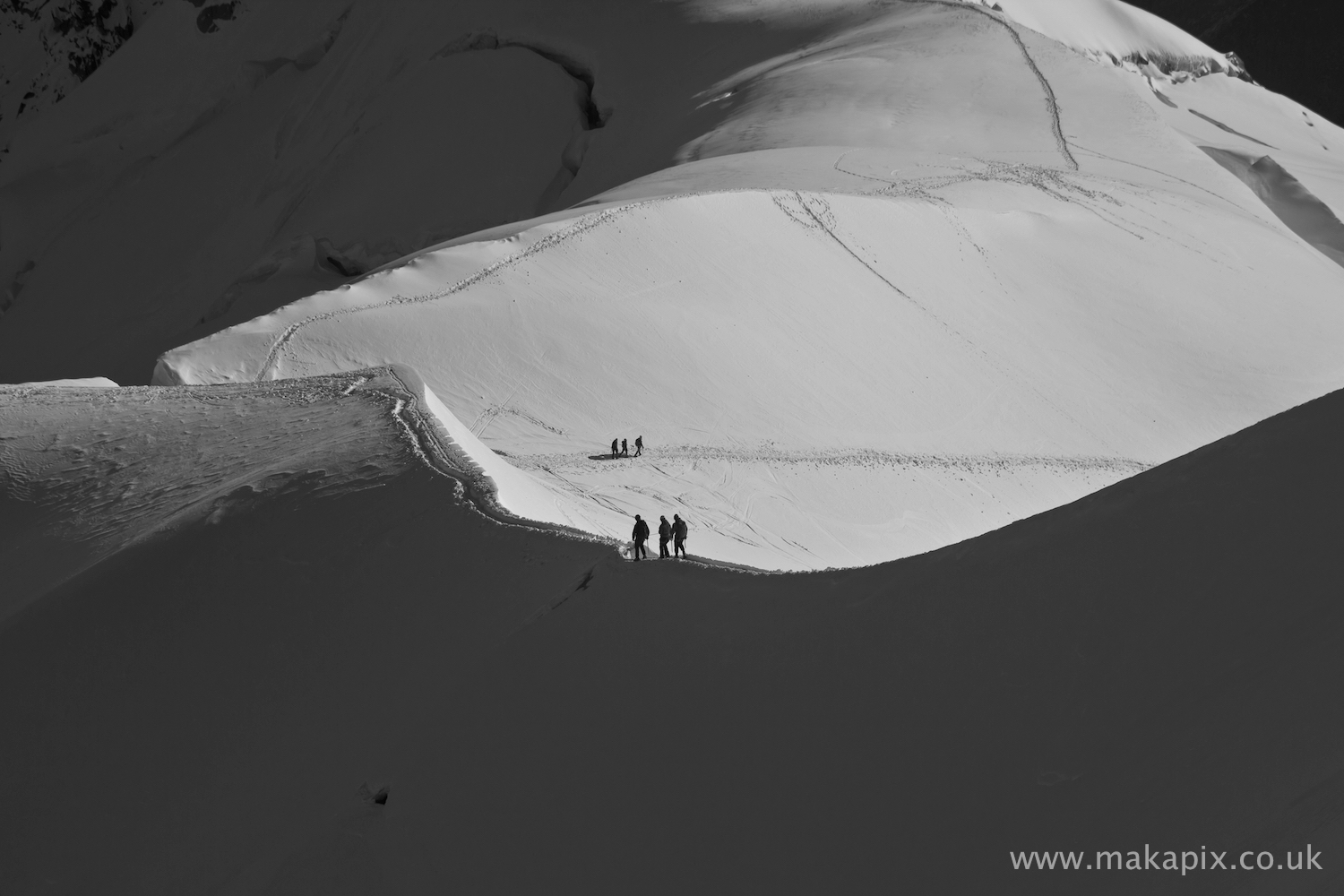 The Alps in b&w