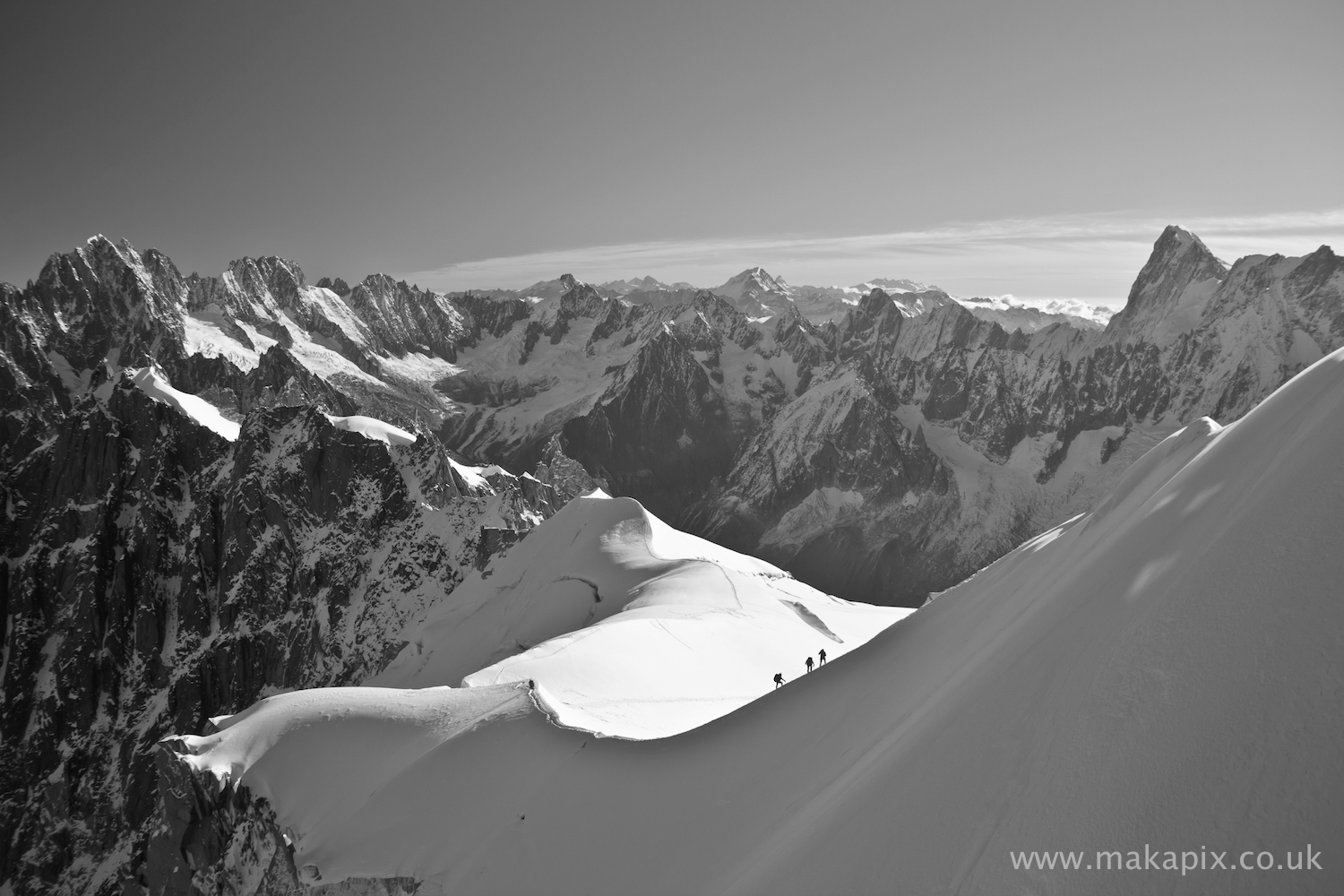 The Alps in b&w