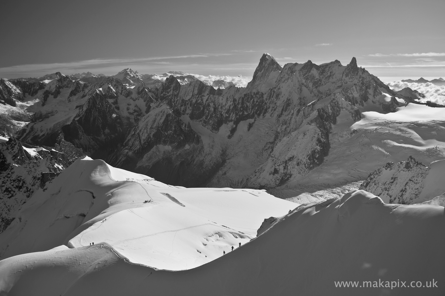 The Alps in b&w