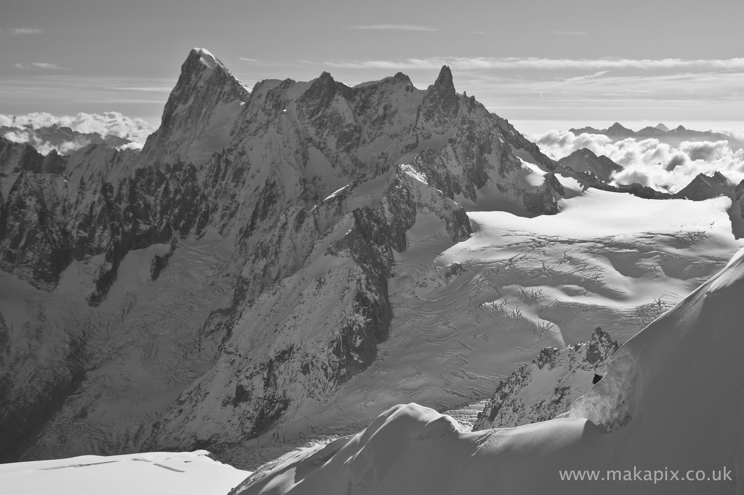 The Alps in b&w