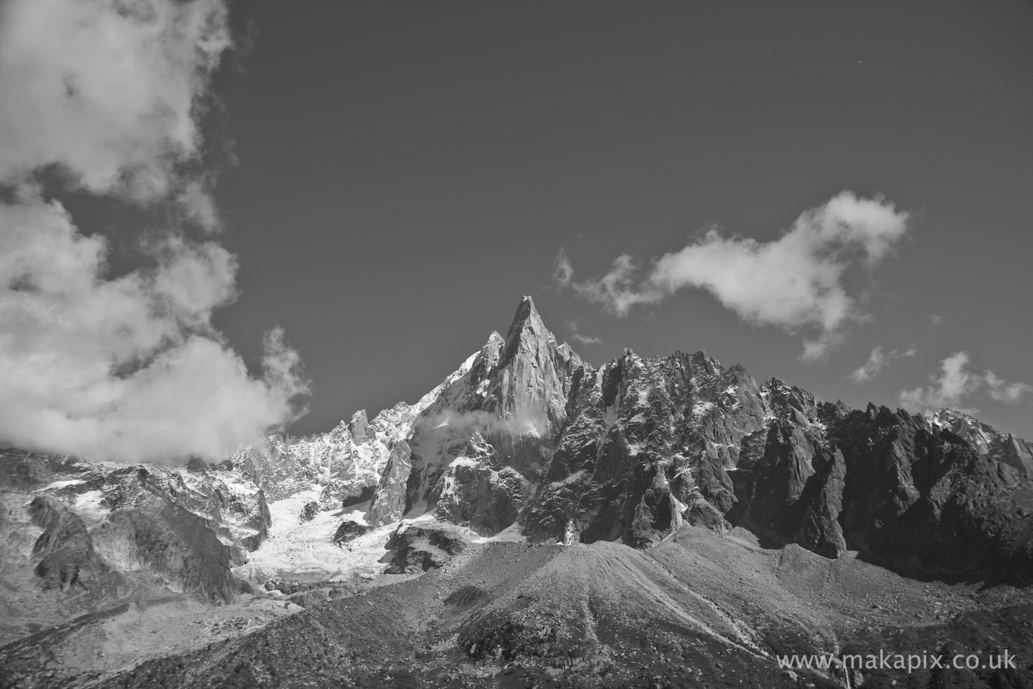 The Alps in b&w