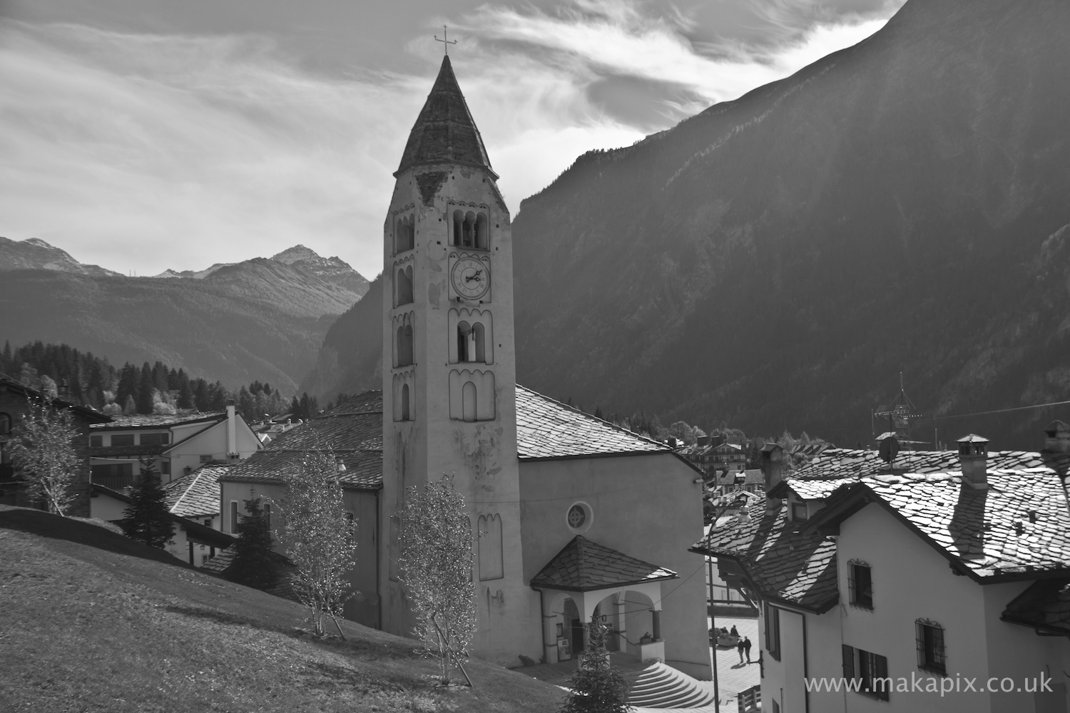 The Alps in b&w