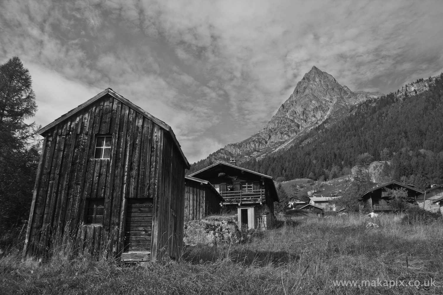 The Alps in b&w