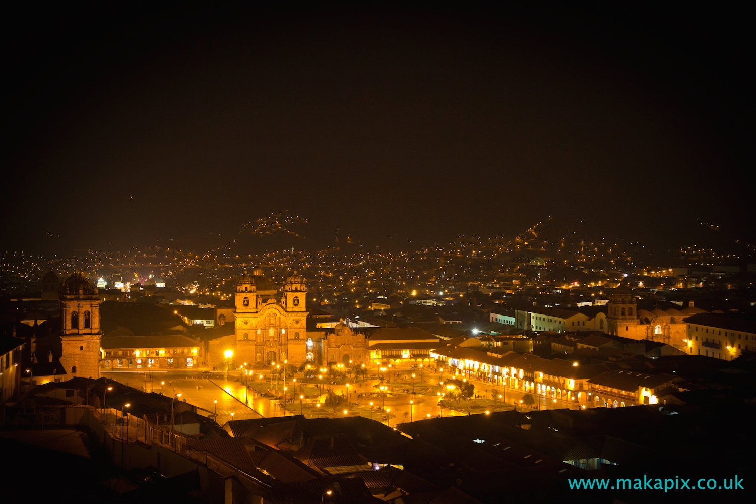 Cusco at night, Peru