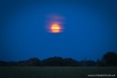 Moonrise in Upminster, Essex, England