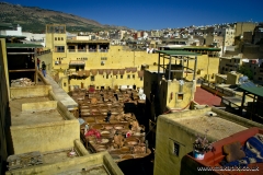 Chouara Tannery is one of the three tanneries in the city of Fes, Morocco