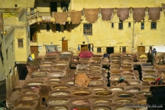 Chouara Tannery is one of the three tanneries in the city of Fes, Morocco