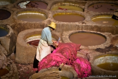 Chouara Tannery is one of the three tanneries in the city of Fes, Morocco