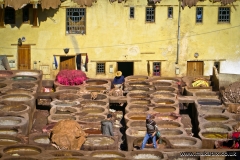 Chouara Tannery is one of the three tanneries in the city of Fes, Morocco