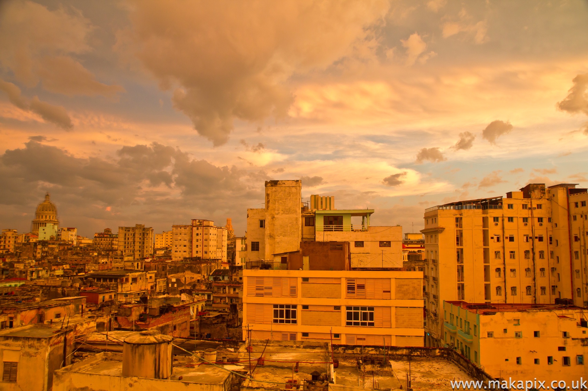 sunset in Havana