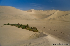 Huacachina, Peru, desert oasis and tiny village near the city of Ica