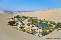 Huacachina, Peru, desert oasis and tiny village near the city of Ica