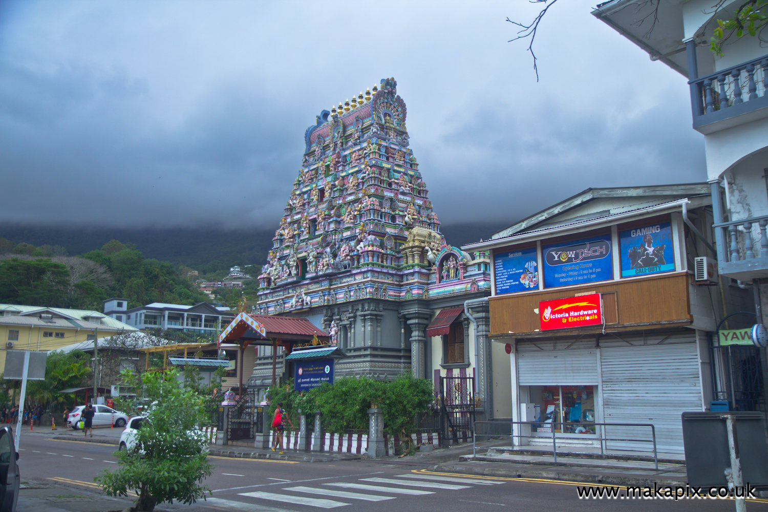 Hindu Temple in Victoria, Mahe Island, Seychelles