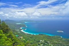 View from Morne Blanc 667m, Mahe Island, Seychelles