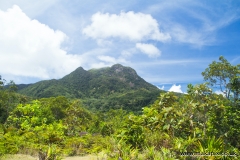 Panoramic view at the landscape on Mahe Island, Seychelles