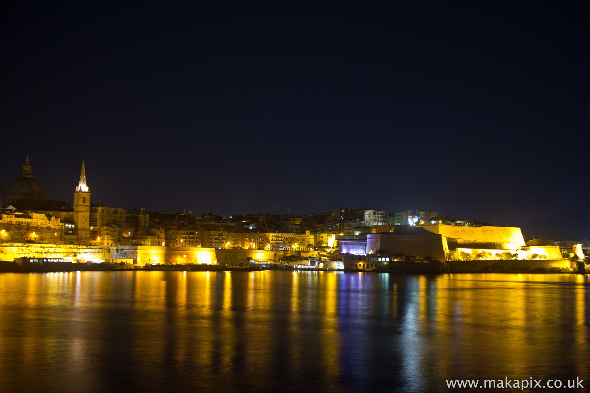 Malta-Valletta at Night 2014