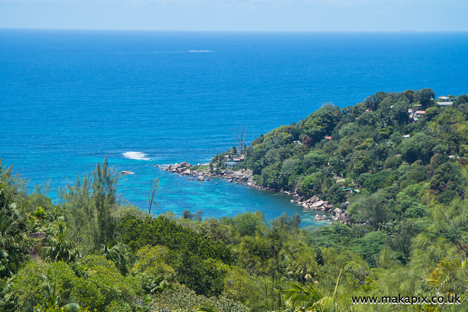 Landscape view, Praslin island, Seychelles