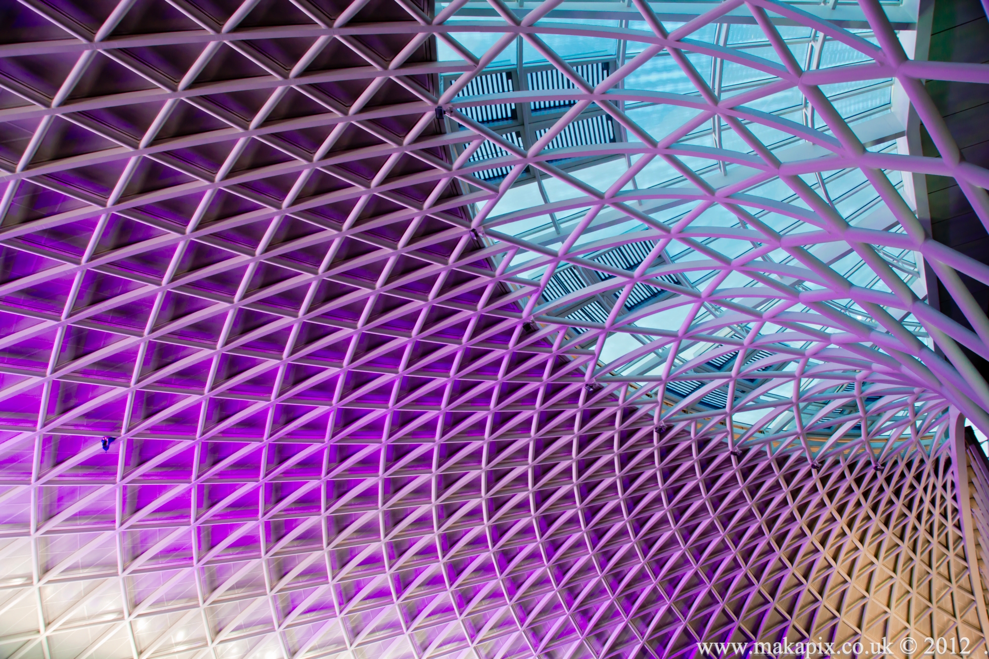 King's Cross station diagrid roof, London, England