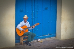 Guitar player in Plaza Mayor, Trinidad, Cuba