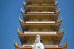 Vinh Trang Pagoda temple near Mỹ Tho in the Mekong Delta, Vietnam